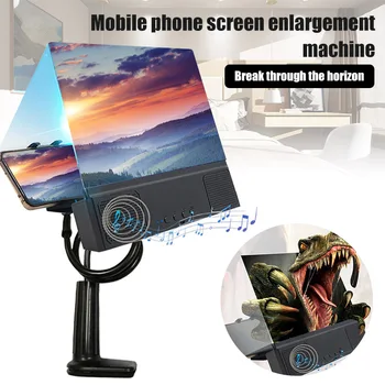 12 High Definition Projekcija Nosilec za Telefon, Zaslon Povečanje Nosilec z Bluetooth Zvočnik 3D HD Telefon Lupa