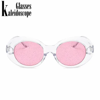 Kaleidoscope Očala Clear Moč Očala sončna Očala Letnik NIRVANA Kurt Cobain sončna Očala Ženske Ocean Barve, Majhne Ovalne Očala