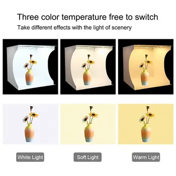3color Temperatura LED Obroč Svetlobe Označite Prenosni Studio Set 30 CM Foto Rekvizitov, Opreme za Razsvetljavo Studio za Fotografiranje Šotor Polje Komplet