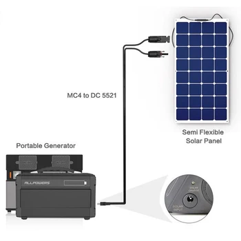 JKM Solarni priključek za DC5.5*2.1 solarnimi povezave baterije DC adapter 35135 5525 Združljiv za Sončne celice, Kovček