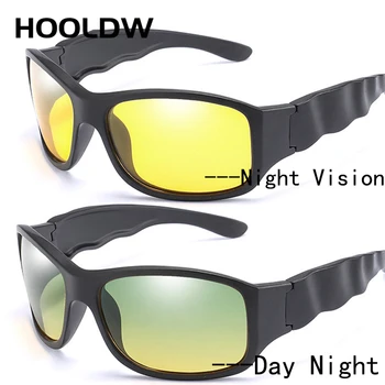 HOOLDW Moda Nočno Vizijo Očala Moških Polarizirana Photochromic sončna Očala Dan Nočna Vožnja Proti bleščanju Očala sončna očala UV400