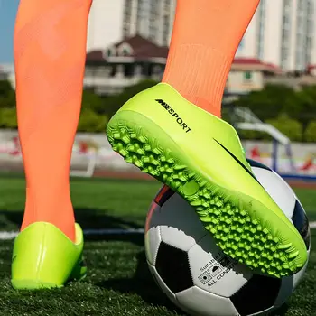 Moški nogometni čevlji nogometne čevlje, ženska bilance cleats otroci trate zaprtih šota futsal ronaldo družbe zapatos futbol 2019 chuteira