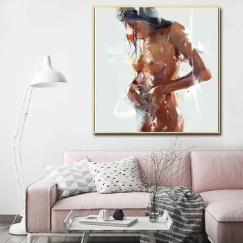 Povzetek Golih Žensk Portret Oljna slika na Platnu Plakatov in Fotografij Stenskih slikah, za Dnevni Sobi Doma Dekor
