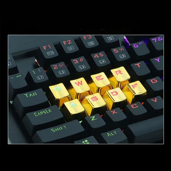 Kovinski premaz PBT keycaps za mehansko tipkovnico Esc DIY 12 tipke keycap osvetljen RGB zlato srebrno modro z keycap puller
