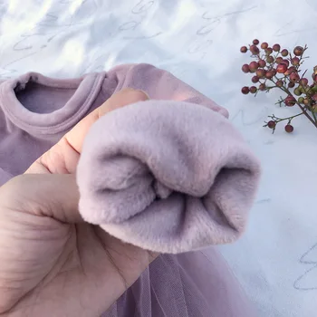 Princesa dekle obleko dekleta pozimi obleko zimo 2020 Čipke Polno Trdna korejski Sladko