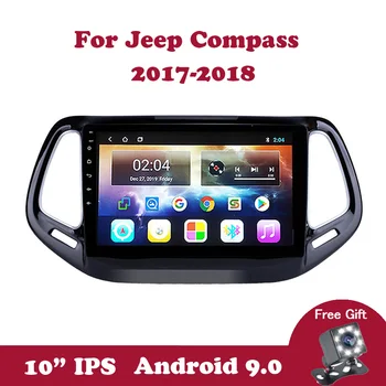 Android 9.0 Auto Večpredstavnostna Video DVD Predvajalnik, GPS Navigacija Za Jeep Compass 2017 2018 Wifi DVB CSD DAB Volan Nadzor