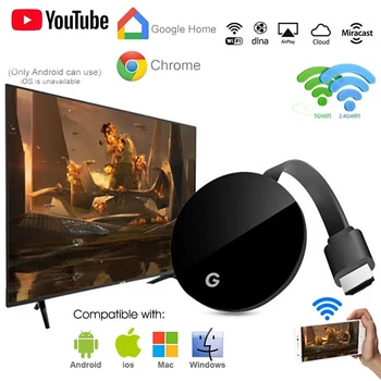 WiFi Brezžični Zaslon TV Dongle Palico, Polno 1080P Chromecast HDMI Miracast DLNA TV Odda Zaslon iOS/Android Google Chrome Doma