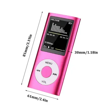Mp4 1.8 Hd Video Kartica, Mp3, Mp4 Predvajalnik Walkman Podpora Multi-Language Snemanje E-Knjige Prenosni Walkman