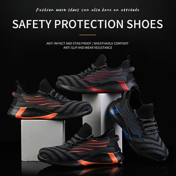 Delo Varnostni Čevlji Za Moške Poletne Dihanje Škornji Delovni Jekla Toe Anti-Razbija Gradnje Varnostne Čevlje, Superge Dela