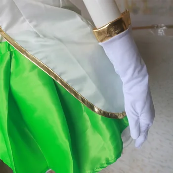 LOL Lulu Cosplay Obleke Kostumi Zelena Obleka Fae Čarovnica Vrhovi, Krila Set Za Dekleta In Ženske