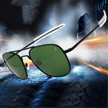 Ameriška Vojska Vojaški Pilot AO sončna Očala Steklo Objektiv Moški Ženske blagovne Znamke Oblikovalec Vožnjo sončna Očala Moški OP55 OP57 visoke kakovosti