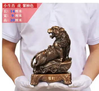 Golden Tiger Dekoracijo in Bogastvo Zaposlovanje Fengshui Posnemajo Palisander Tiger Mesto Hišo, Shangshan Tiger Obrti doma kipi