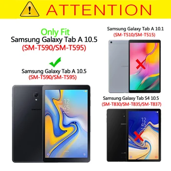 Ohišje za Samsung Galaxy Tab 10,5 SM-T590/T595/T597 Tablet PU Usnje Stojalo Pokrovček za Samsung Galaxy Tab 10,5 Tablični Primeru