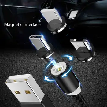 Magnetni Kabel Za iPhone XS Max X hitro Polnilnik baterij 3 in1 Magnetni napajalni kabel Za Xiaomi Huawei Samsung USB Mobilni Telefon Kabel