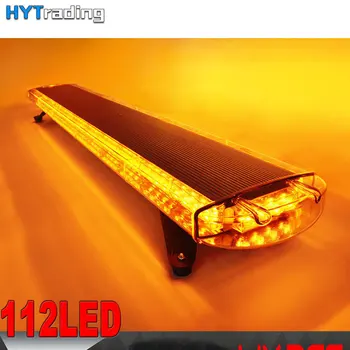 112 Rumena Lučka LED Bar, Primerni Za Policijo Policaji Vozil Tovornjak Avtomobilov Ekstremno Visoke Intenzivnosti Izrednih Opozorilo Strobe Nevarnosti Utripa