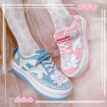 Japonski sweet lolita čevlji letnik krog glave, debele dnu ženske čevlje priložnostne ženske čevlje študent kawaii čevlji loli cosplay