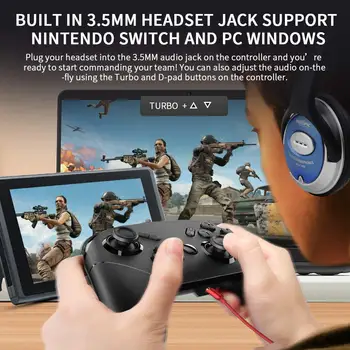 Delta essentials Žično Pro Krmilnik za Nintendo Stikalo/PC vgrajen v Slušalke Jack Podporo Glasovni Klepet Gamepad