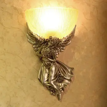 Evropski dnevna soba, TV ozadju stene lučka ustvarjalne LED spalnica postelji svetilko koridor oltarja majhen angel svetilke
