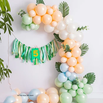 100 kozarcev/set Macaron Šampanjec Baloni Garland Happy Birthday Baby Tuš Balon Arch za Vgradnjo DIY prazničnega Dekoracijo