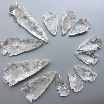 1PC Surov Kamen Puščico Beli Kristalni srečno Quartz Zdravilne Točke, Čakre Materiala Dodatki