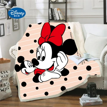 Disney 3D Mickey Minnie Natisnjeni Sherpa Odejo Kavču Odeja Kritje Potnih Posteljnina Vtičnico Žamet Plišastih Vrgel Flis Odeja