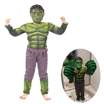 Otroci Super Junak Hulk Mišice Kostum Cosplay Otrok Halloween Fantasy Pest Pribor Party Supplies