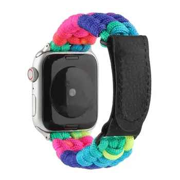 Za Apple Watch 6 5 4 3 2 1 SE Nova Krovna Vrv Mavrica Watchband Trak Za iWatch 44 mm 40 mm 42mm 38 mm Vroče Prodati Watch Pasu Pasu