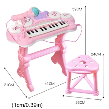 24 Tipke Elektronski Tipkovnico Klavir Orgle Igrača Večnamensko Otroci Izobraževalne Igrače Darilo Otrok Glasbeni Instrument