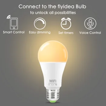 Možnost zatemnitve 15W B22 E27 WiFi Smart Žarnica, LED Sijalka App Delujejo Alexa Google Pomočnik Nadzor Wake up Smart Lučka Noč Svetlobe