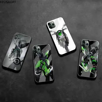 Kawasaki Ninja Zx R Športno motorno kolo Telefon Primeru Kaljeno Steklo Za iPhone 11 XR Pro XS MAX 8 X 7 6S 6 Plus SE 2020 primeru
