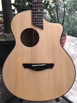 Masivni les smreka top classic glavo, akustične kitare, 40 cm cutway design high gloss folk kitara akustična električna kitara
