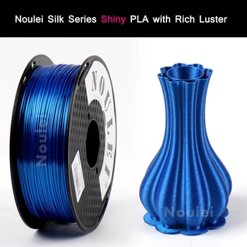 Noulei 3D Tiskalnik Nitke Svile PLA 1.75 mm 1 KG Svilnato Sijoče Sapphire Blue 3D Tiskanje Materialov
