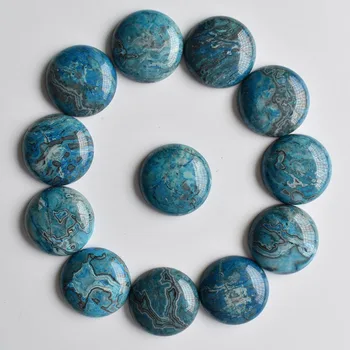 Debelo 20pcs/veliko visoko kakovost naravnih Modra oniks krog chrysoprase kroglice 25 mm, za nakit, Pribor, zaradi česar brezplačna dostava