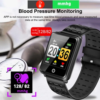 LIGE Nova Pametna Zapestnica Moški Ženske Srčnega utripa, Krvnega Tlaka, Fitnes Tracker Smartwatch Šport Pazi za ios android +BOX