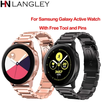 20 mm, iz Nerjavnega Jekla Watch Trak Za Samsung Galaxy Watch Aktivna (40 mm) Band Prestavi S2 Klasičnih Galaxy 42mm Šport Gledam Band