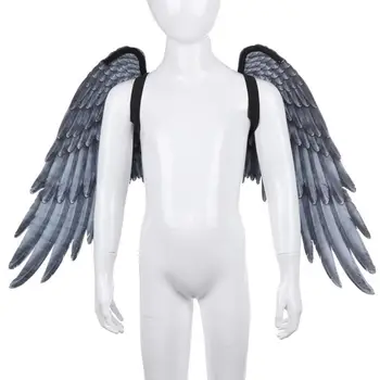 Netkane Tkanine 3D Angel Krila Halloween Mardi Gras Temo Stranki Kostum Cosplay Krila Za Otroke 5-10 Let