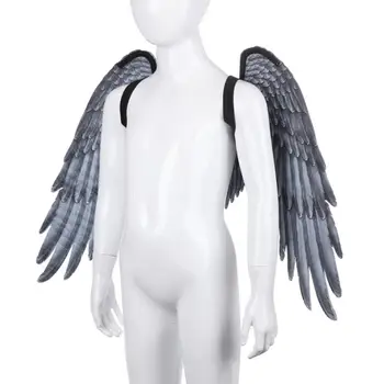 Netkane Tkanine 3D Angel Krila Halloween Mardi Gras Temo Stranki Kostum Cosplay Krila Za Otroke 5-10 Let