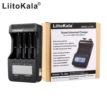 Liitokala lii-500 lii-500S lii-PD4 lii-S6 LCD 3,7 V 1,2 V 18650 26650 21700 Polnilnik zaslon