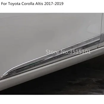 Avto Styling Organu, iz Nerjavnega Jekla, Vrata Trim Trakovi Modeliranje Toka Svetilke Plošča Odbijača 4pcs Za Toyota Corolla Altis 2017 2018 2019