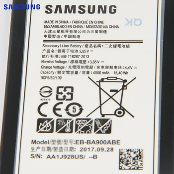 SAMSUNG Original Nadomestna Baterija EB-BA900ABE Za Samsung Galaxy A9 A9000 2016 Edition Verodostojno Telefon Baterija 4000 mah