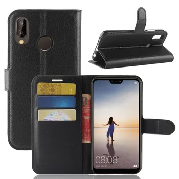 Denarnica primeru za Kartico sim Telefon Primerih za Huawei P20 Lite pu Usnja Kritje Primera Zaščitni tulec,