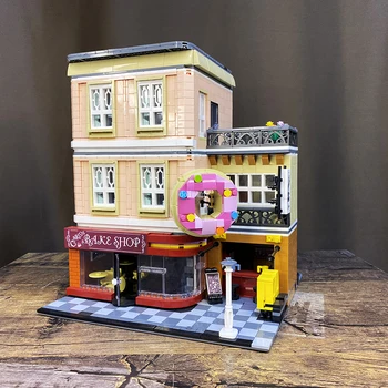 Mesto Street View Ustvarjalca MOC Je Brickative Bolnišnici Modularnega Modela Stavbe, Bloki, Opeke Hotelske Restavracije Starih Ribiških Diner