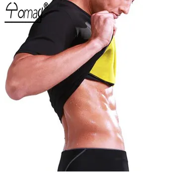 Moški Neopren Bodyshaper Black Hujšanje Majica Fitnes Oblikovalci Vrhovi moške Bodybuilding Intimates Oblačila