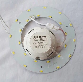 Brezplačna dostava DIY KOMPLET 2 kosov 12W LED stropne luči led plošča PCB krog dia140mm 1200lm svetilke lampara 120v 220V 240V 230V