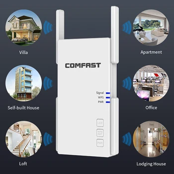 Comfast AC2100 Smart Giga Brezžični Wifi Usmerjevalnik Wi-fi Vmesnik 5G Polno Zajetje Wi fi Extender S 4 Visok Dobiček Antene Širše
