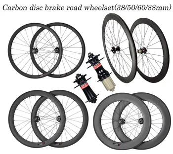 Visoka kakovost ogljikovih kolesa!trajno 20 35 38 45 50 58 60 80 88mm cevasti clincher tubeless cyclocross dvojica zavor decal