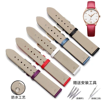 Gladko Ultrathin Nepredena svilena Watchband 17 mm 19 mm Velikost Zamenjava Usnje jermenčki Za Womens Pin sponke