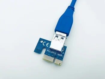 10PCS PCI, 1X PCI-e X1 Riser 180 Stopinj Riser Card Adapter za USB Za dvižni vod 006 006C 007S 008S