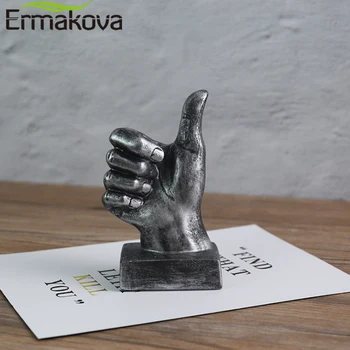 ERMAKOVA Smolo Gesto Prst Figurice Ameriški Retro Okraski Doma kavarna Model Soba Mehko Dekoracijo notranja Oprema