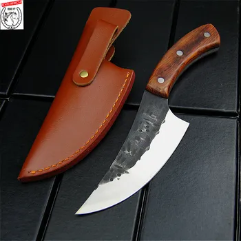 DEHONG EOS Utility lovski nož Zelo ostri Visoki ogljikovega jekla, Ročno izdelan nož 24 cm 58HRC Palisander preživetje taktično reševanje orodja